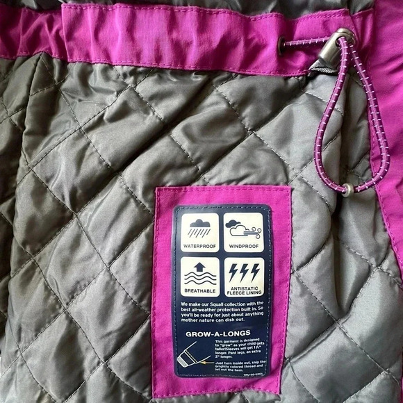 LANDS’ END | NWOT | KIDS SQUALL COAT | WATERPROOF INSULATED FLEECE LINED | SZ 14 - Picture 11 of 15